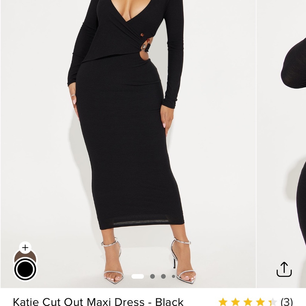 Black Cut Out Maxi Dress